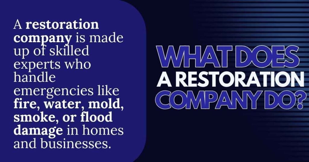 What Does a Restoration Company Do?  