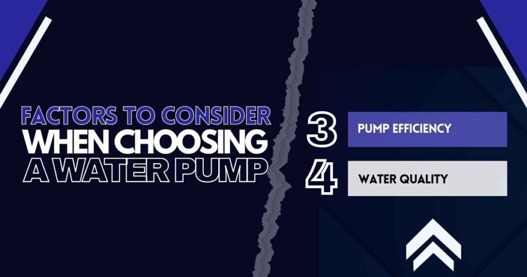 Pump Efficiency and Water Quality