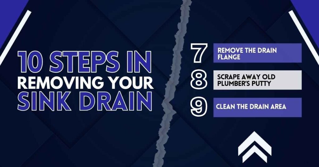 Remove the Drain Flange, Scrape Away Old Plumber’s Putty and Clean the Drain Area