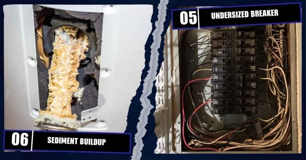 Undersized Breaker and  Sediment Buildup