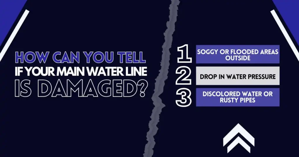 Soggy or Flooded Areas Outside, Drop in Water Pressure and Discolored Water or Rusty Pipes