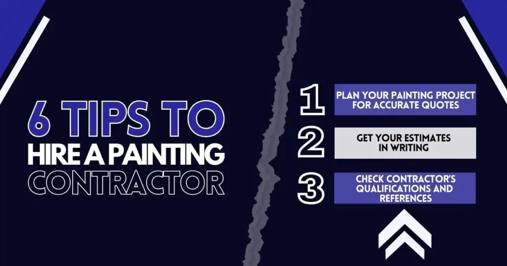 Plan Your Painting Project for Accurate Quotes, Get Your Estimates in Writing and Check Contractor’s Qualifications and References